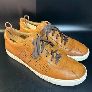 Marc Joseph New York 122003 Tan Leather Perforated Sneakers‎ Mens Size 13